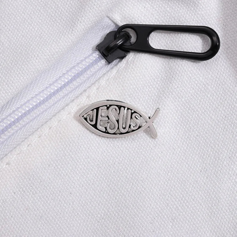 Jesus Fish Christianity Pin